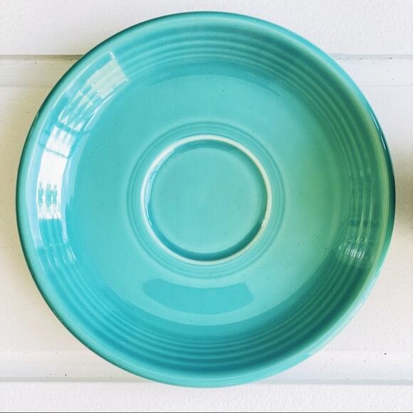 Fiesta Fiestaware Turquoise Tea Cup and Saucer - Picture 3 of 4